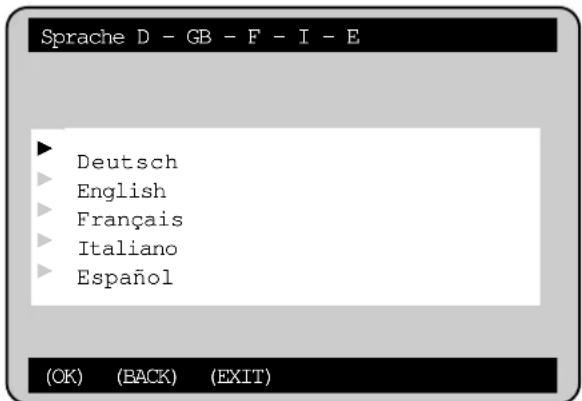 KATHREIN UFD 500 - Sprache der OSD-Einblendung - 1