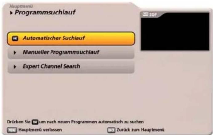KATHREIN UFC 960 - Hauptmenü - Programmsuchlauf - 1
