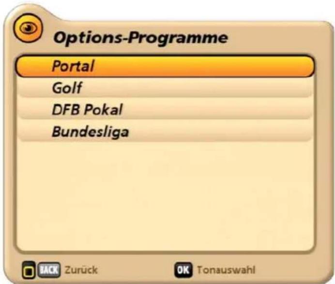 KATHREIN UFC 960 - Aufruf Options-Programme - 1