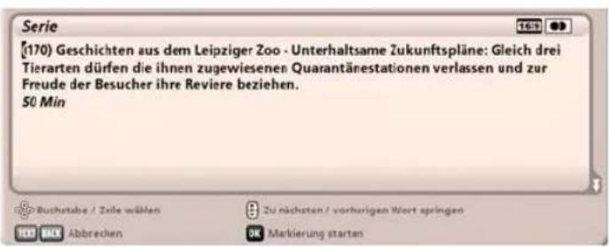 KATHREIN UFC 960 - Stichwortsuche in Detailinformation - 1