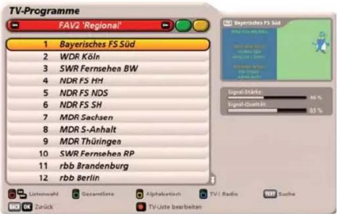 KATHREIN UFC 960 - Auswahl Programmliste: - 4