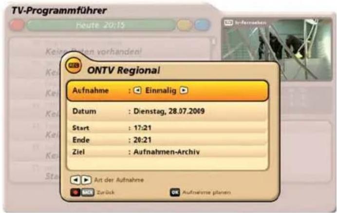 KATHREIN UFC 960 - Sendung nicht im EPG vorhanden: - 1