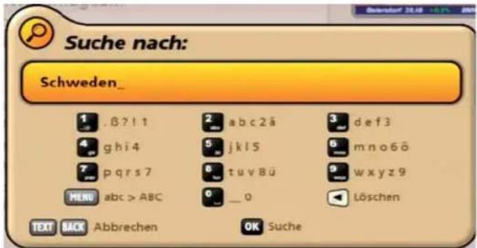 KATHREIN UFC 960 - Alphanumerische Eingaben - 1
