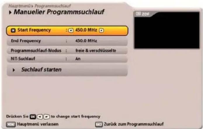 KATHREIN UFC 960 - Manueller Suchlauf - 1