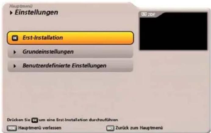 KATHREIN UFC 960 - Hauptmenü - Einstellungen - 1