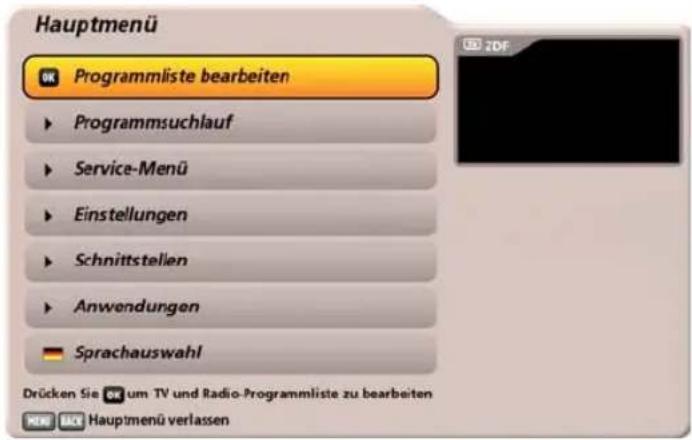 KATHREIN UFC 960 - Aufruf und Einführung in das Hauptmenü - 2