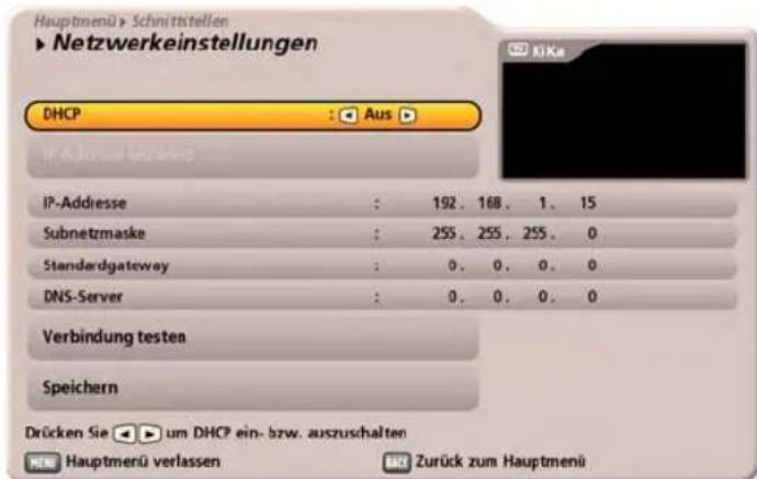 KATHREIN UFC 960 - Netzwerk-Einstellungen - 1