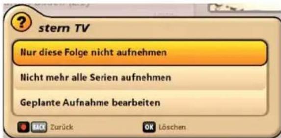 KATHREIN UFC 960 - Bearbeitungs-Möglichkeiten bei sonstigen Aufnahmearten: - 1
