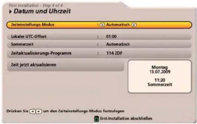 KATHREIN UFC 960 - Datum und Uhrzeit - 1