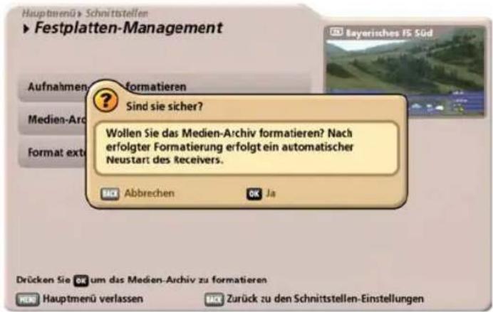 KATHREIN UFC 960 - Archiv-Festplatte einrichten - 1