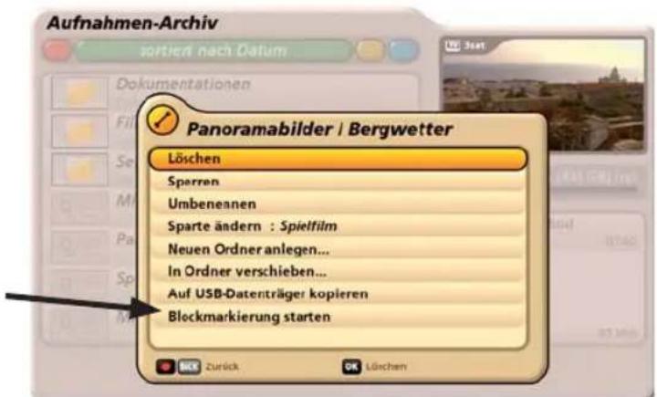 KATHREIN UFC 960 - Aufnahmen bearbeiten - 1