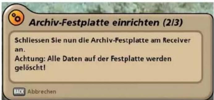 KATHREIN UFC 960 - Archiv-Festplatte einrichten - 5