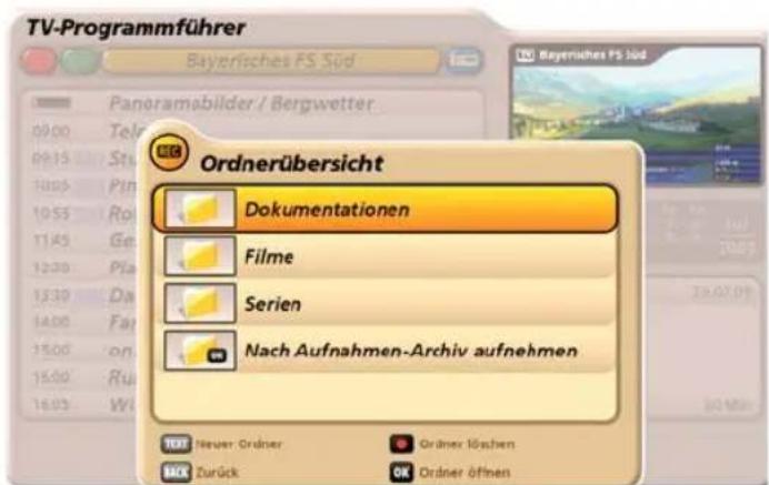 KATHREIN UFC 960 - Aufnahmeort für Aufnahme festlegen - 1