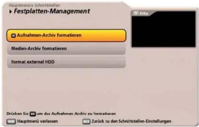 KATHREIN UFC 960 - Festplatten-Management - 2