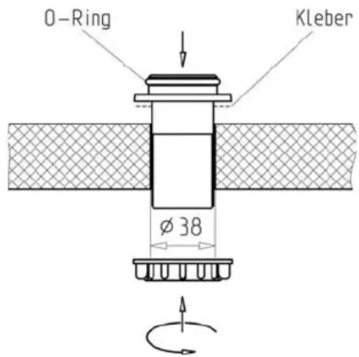 KATHREIN MobiSet 3 digital CAP 700 - MONTAGE DER KABELDURCHFÜHRUNG UND DER MONTAGEPLATTE - 1