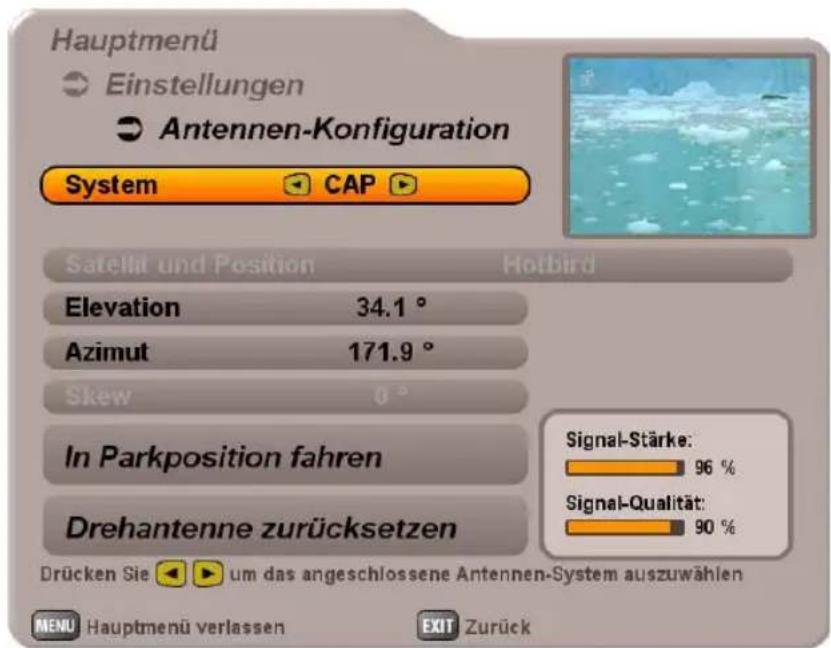 KATHREIN MobiSet 3 digital CAP 700 - DREHANTENNE ZURÜCKSETZEN (RESET) - 1