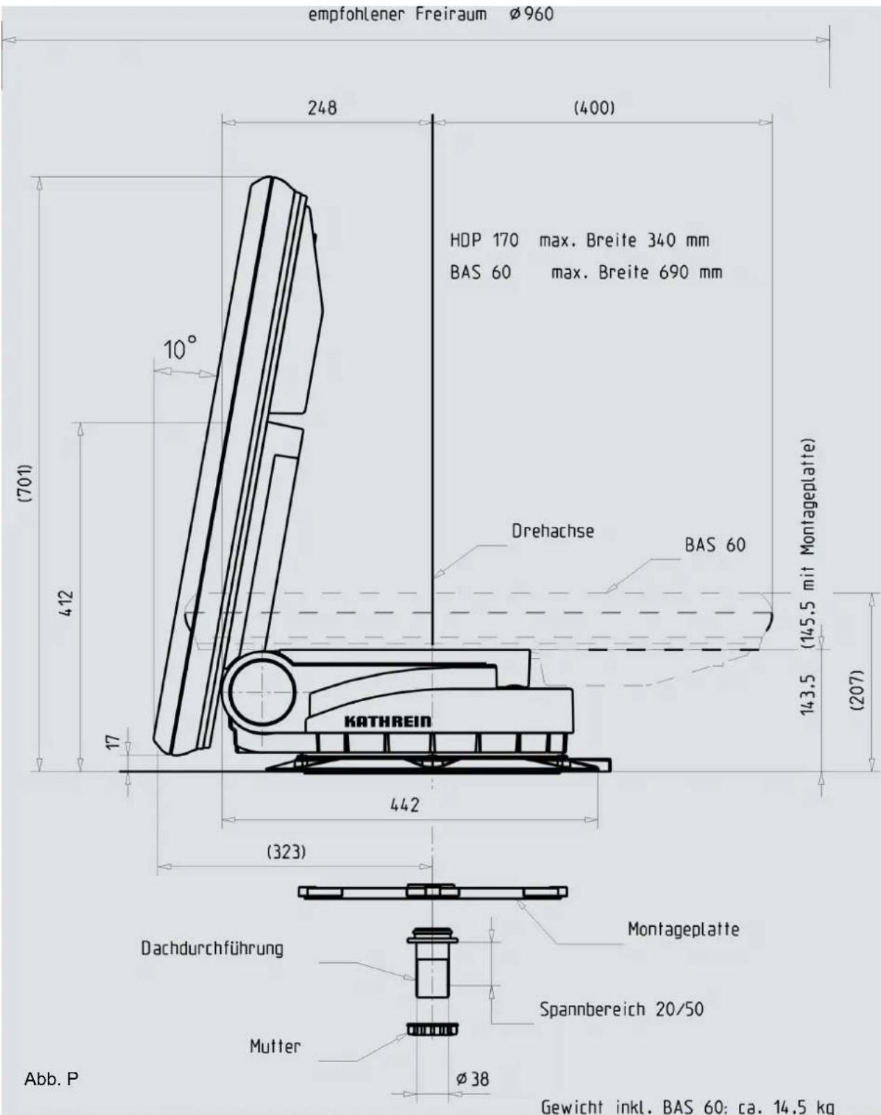 KATHREIN MobiSet 3 digital CAP 301 - Montage und Anschluss - 1