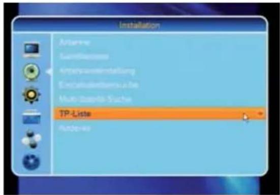 ZEHNDER ZX 2750 HUe - TP Suche -- Programme auf einem Transponder suchen - 1