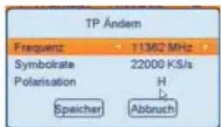 ZEHNDER ZX 2750 HUe - TP Suche -- Programme auf einem Transponder suchen - 3