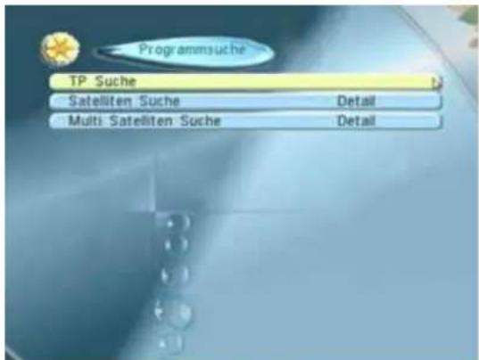 Programmsuche TP Suche Satelliten Suche Detail Multi Satelliten Suche Detail