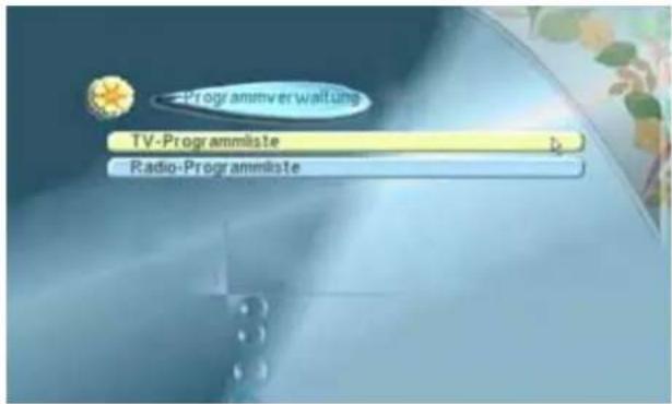 Programmver waltungs TV-Programmiste Radio-Programmiste