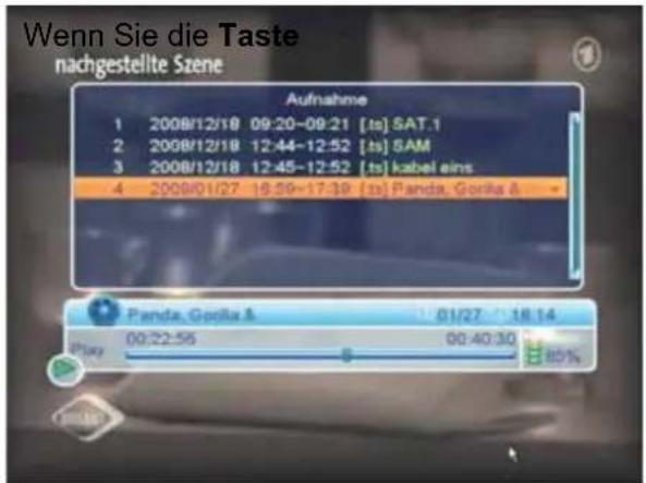 ZEHNDER DX 2850 HUe - Timeshift INFO-Fenster - 2