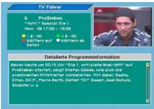 TV Führer 5 ProSieben "teff." Spezial: Die 1. Nov. 06 17:58 - 18:28 - 6 : 00 + 6 : 00 blättern auf blättern ab Detail Detalierte Programminformation Bevor heute um 20.15 Uhr "Die 1. offizielle Wok-WM" auf ProSieben startet, zeigt Stefan Gödde, wie sich die prominenten Mitstreiter vorbereiten. Mit da…
