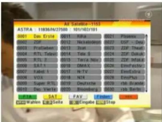 TITAN TX2000 - Programmliste - 1