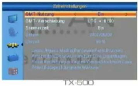 TITAN TX500 - Zeiteinstellungen - 1
