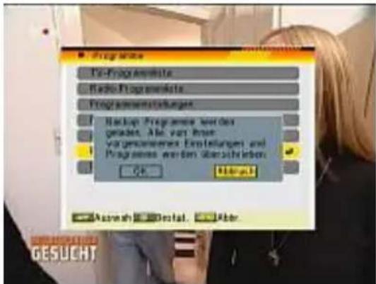 TITAN TX-8200P VR - Programmliste laden - 1