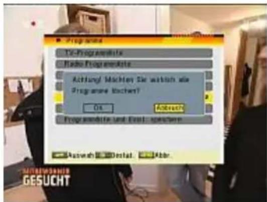 TITAN TX-8200P VR - Alle Programme löschen - 1