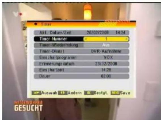 TITAN TX-8200P VR - Zeit- und Timereinstellungen - 2