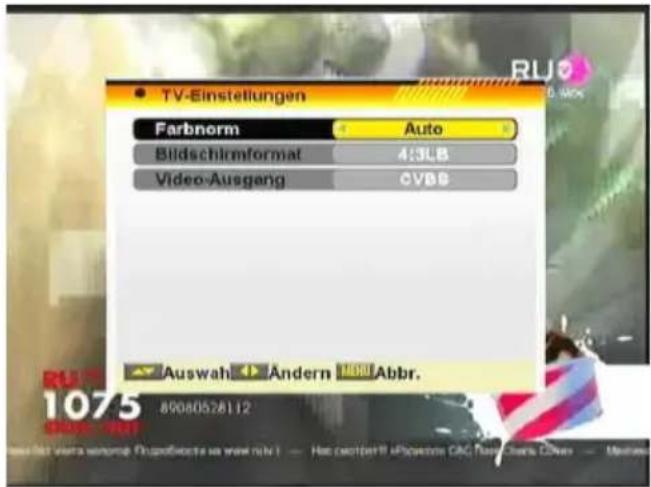 TITAN TX-1100 S - TV-Einstellungen - 1