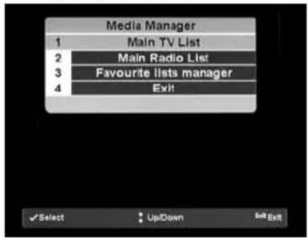 TrekStor Neptune - Managing channel lists - 1