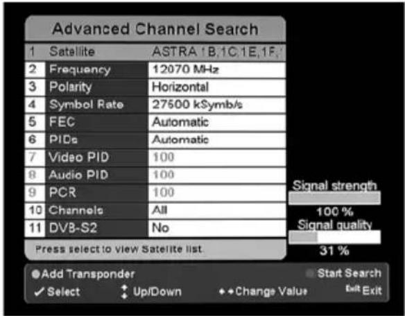 TrekStor Neptune - Advanced channel search - 1