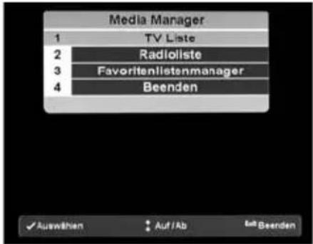 TrekStor Neptune - Verwalten von Senderlisten - 1