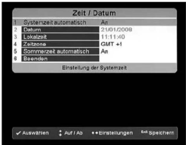 TrekStor Neptune - Zeit/Datum• - 1
