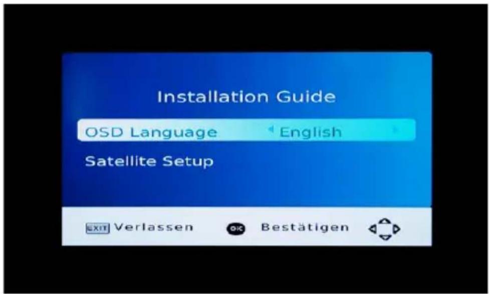 TrekStor Luna S2 PVR - 3) First start up of the TrekStor HD SatReceiver Luna S2 PVR - 1