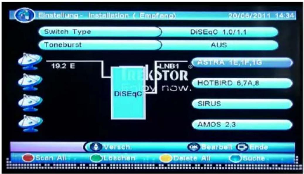 TrekStor Odan S - 3) Schnellinstallation des TrekStor SatReceiver Odan S - 3