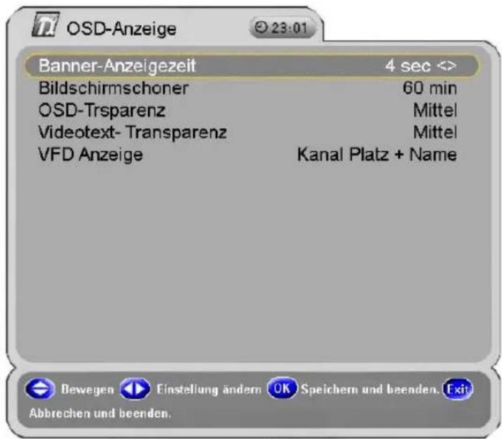 Homecast S5001 CICR - Bildschirmmenü - 1