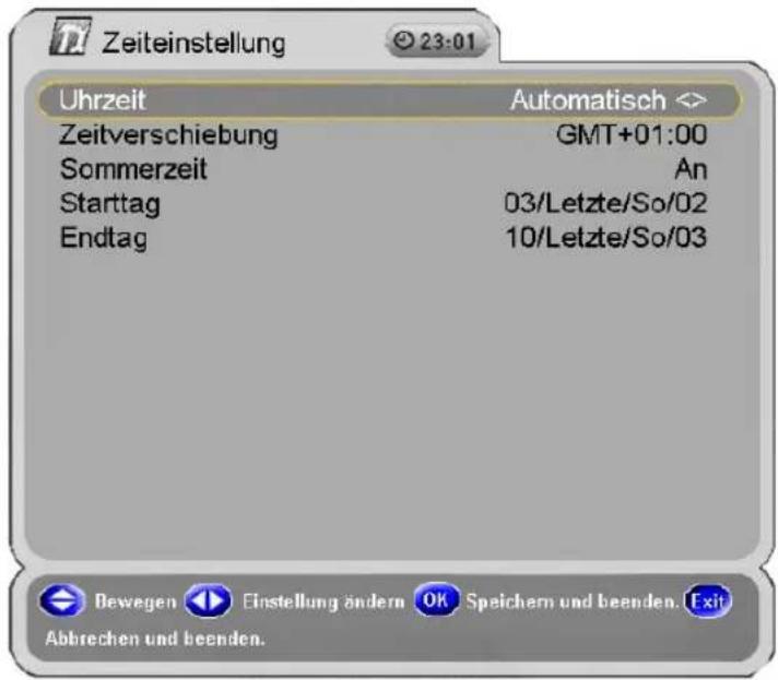 Homecast S5001 CICR - Zeiteinstellung - 1