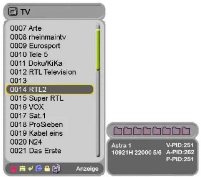 Homecast S5001 CICR - Programme – „Anzeigen“ - 2