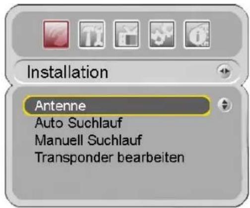 Homecast S5001 CICR - Menü-Struktur - 1