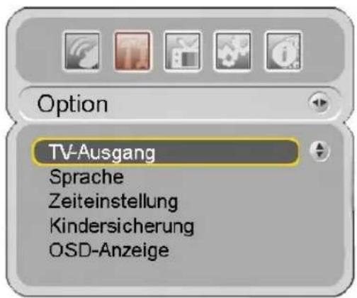 Homecast S5001 CICR - Menü-Option - 1