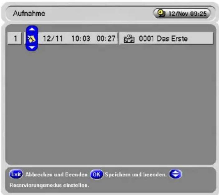 Homecast S5001 CICR - Aufnahme/Timer-Einstellung - 2