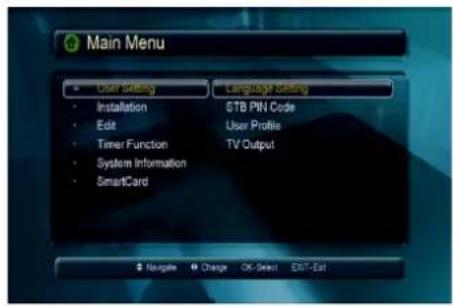 Homecast Pure HD - Sprachauswahl - 1