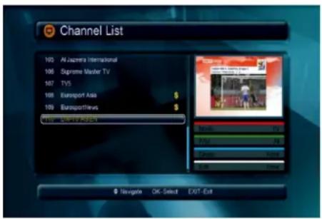 Homecast Pure HD - Programmliste - 1