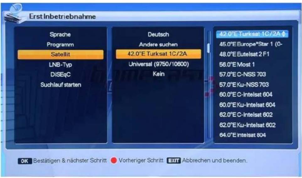 Homecast HS3100 CIIR - Receiver in Betrieb nehmen und einrichten - 1