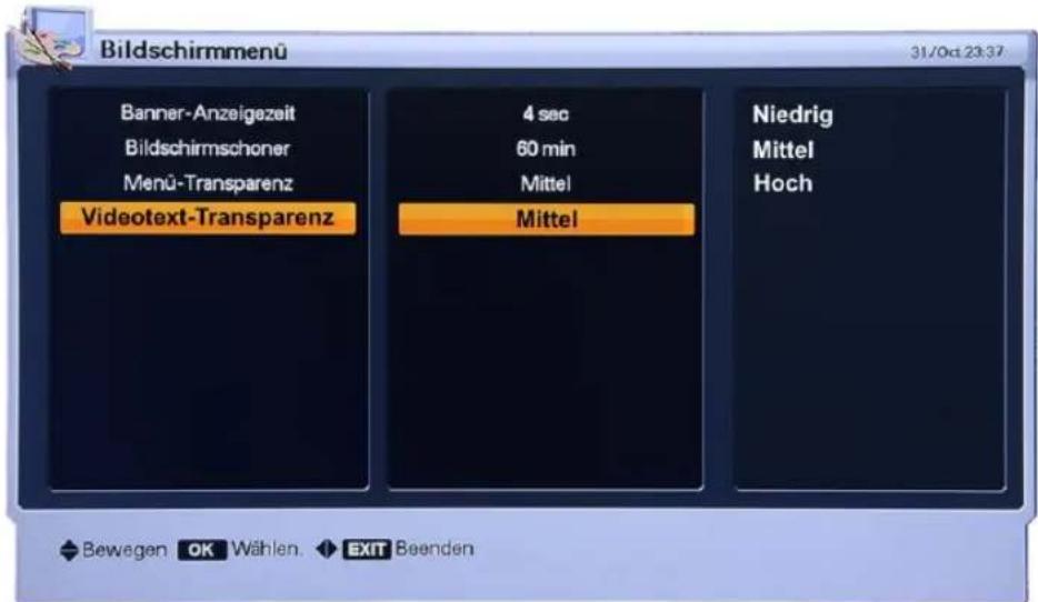 Homecast HS3100 CIIR - Bildschirmmenü - 1