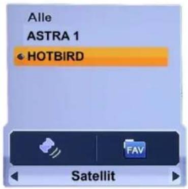 Homecast HS3100 CIIR - Favoriten-Satellitenliste - 1